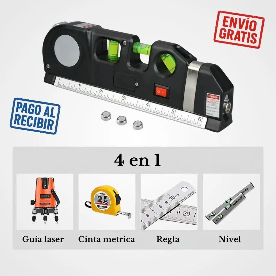 MultiLevel Pro - Nivel Láser 4 en 1 Multifuncional
