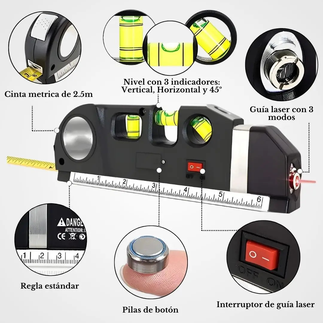 MultiLevel Pro - Nivel Láser 4 en 1 Multifuncional