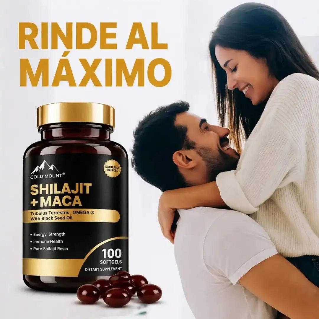 Suplemento Premium Shilajit + Maca - Frasco con 100 Capsulas