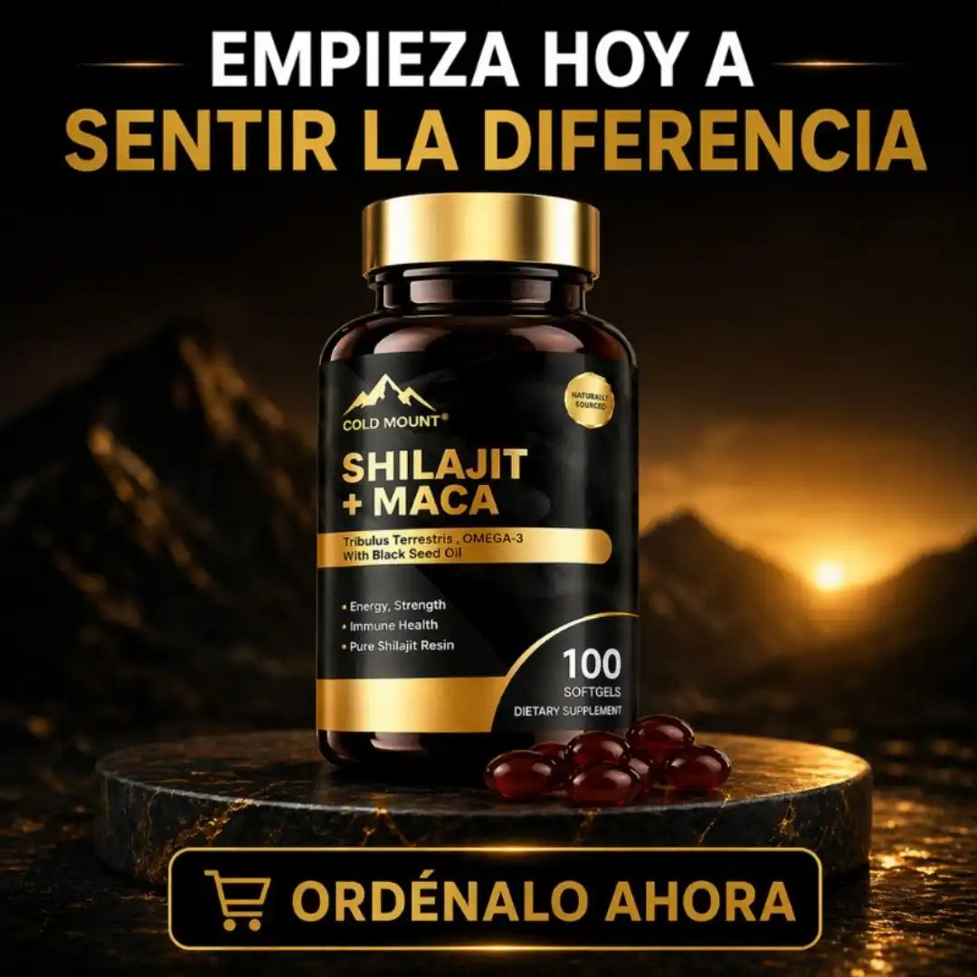 Suplemento Premium Shilajit + Maca - Frasco con 100 Capsulas